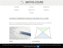 Tablet Screenshot of maths-cours.fr